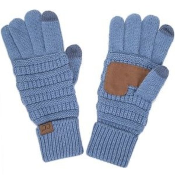 C.C 3pc Knit Warm Pom Beanie Gloves Scarves Set main image 5